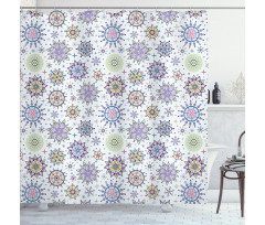 Pastel Floral Blizzard Shower Curtain