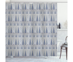 Triangular Pine Trees Shower Curtain