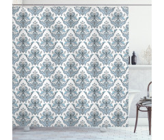 Classical Floral Damask Shower Curtain