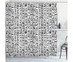 Hieroglyphics Language Shower Curtain