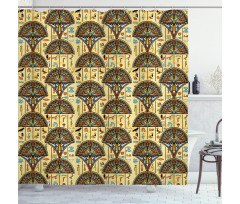 Folkloric Ornaments Shower Curtain