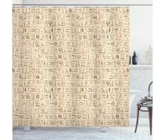 Dated Hieroglyphics Shower Curtain