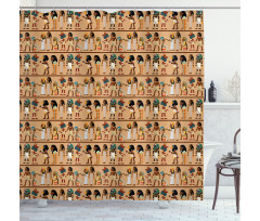 Egyptology Cartoon Shower Curtain