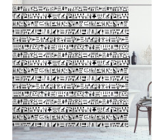 Historical Language Shower Curtain