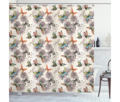 Soft Colored Animals Shower Curtain