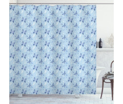 Blue Dragonflies Shower Curtain