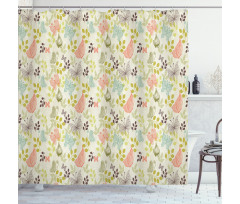 Vintage Soft Floral Shower Curtain