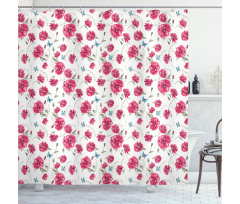 Poppy Flora Blossoms Shower Curtain