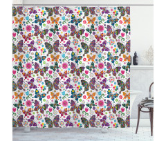 Retro Style Ornaments Shower Curtain