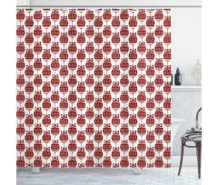 Ornamental Christmas Shower Curtain