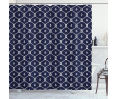 Marine Motifs Aquatic Shower Curtain