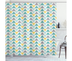 Chevron Retro Style Shower Curtain