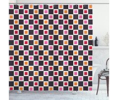 Grid Vivid Squares Shower Curtain