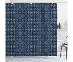 Abstract Dots Flowers Shower Curtain