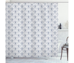 Seigaiha Pattern Shower Curtain