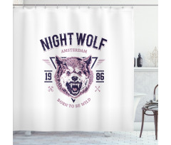 Roaring and Angry Animal Shower Curtain