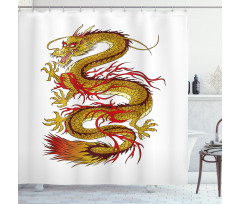 Fiery Character Shower Curtain