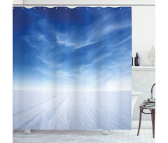 Snowy Mountain Photography Shower Curtain