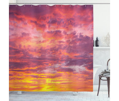 Sunset Clouded Weather Shower Curtain