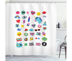 Pop Culture Elements Shower Curtain