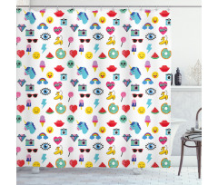 Pop Art Style Watermelon Shower Curtain