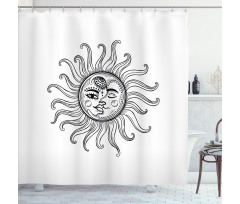 Tribal Star Moons Shower Curtain