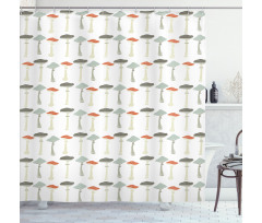 Retro Organic Food Shower Curtain