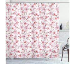 Japanese Cherry Blooms Shower Curtain
