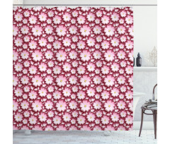 Romantic Floral Pattern Shower Curtain