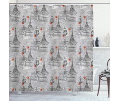 River Seine and Doves Shower Curtain