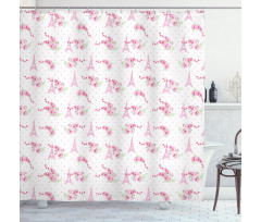 Springtime Polka Dots Shower Curtain