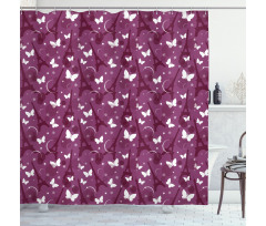 Abstract Butterflies Shower Curtain