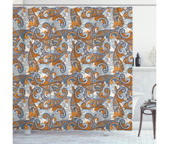Paisley Inspired Asian Shower Curtain