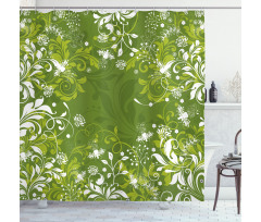 Abstract Floral Nature Shower Curtain