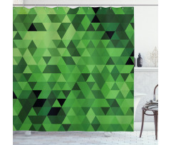 Triangles Abstract Mosaic Shower Curtain