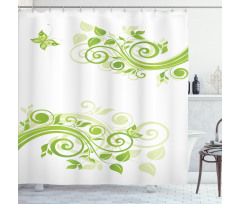 Floral Design Shower Curtain