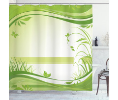 Abstract Fresh Nature Shower Curtain