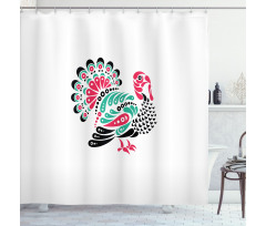 Thanksgiving Animal Shower Curtain