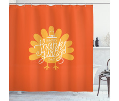 Poultry Silhouette Fall Shower Curtain