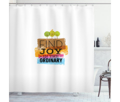 Inspirational Words Bird Shower Curtain