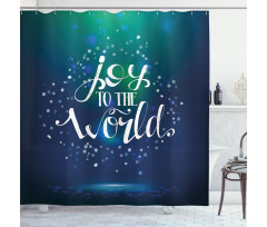 Calligraphy Joy to World Shower Curtain