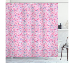Bows and Buttons Ribbon Shower Curtain