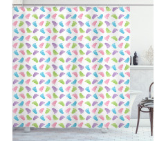 Children Foot Pattern Shower Curtain