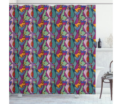 Geometric African Shower Curtain