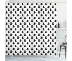 Abstract Modern Monochrome Shower Curtain