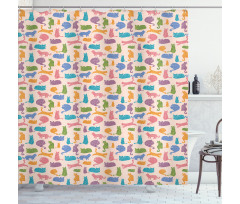 Animals Ornaments Shower Curtain