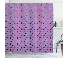 Funky Funny Romantic Hearts Shower Curtain