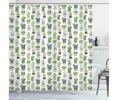 Latino Foliage Pattern Shower Curtain