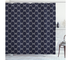 Navy Inspired Knot Shower Curtain