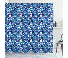 Contemporary Abstract Shower Curtain